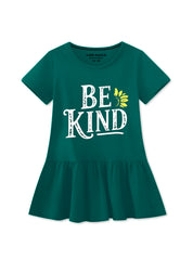 Comfortable Be Kind Organic Cotton Frock For Girls