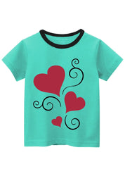 heart design girls t-shirt