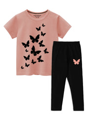 Butterfly Print Cotton Girls Set