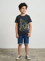Boys Dig Machine Graphic Tee