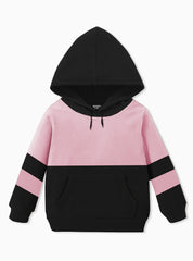 Pink Contrast Kids Hoodie
