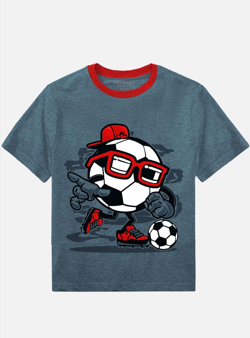 Soccer football cartoon t shirt
