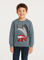 Strongly Fire Bridge Comfy Winter Fleece Sweatshirts for Boys