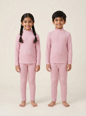 Pink Ribbed Thermal Set