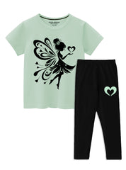 Butterfly Print 2 Piece Girls Set