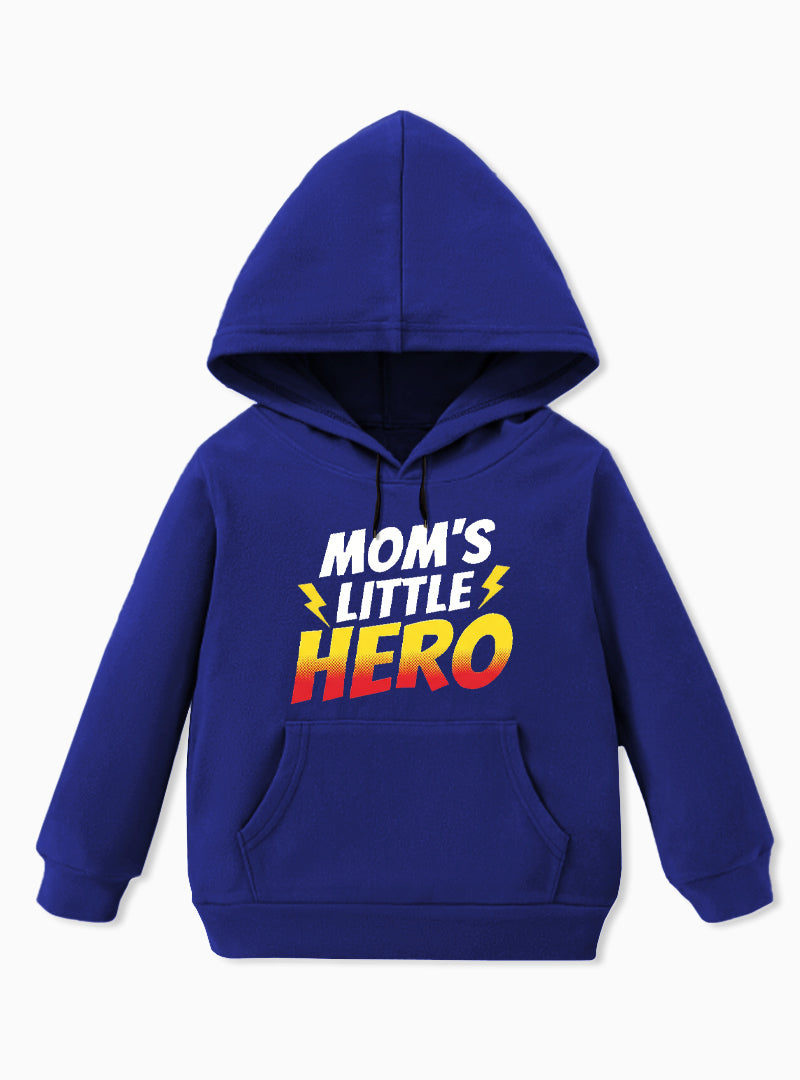 Mom's Little Hero Boys Winter Fleece Hoodie