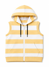 Boys Winter Sleeveless Hoodie Sunny Stripes