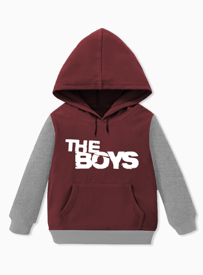 The Boys Winter Hoodie With Grey Contrast Sleeves