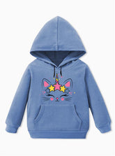 Girls Caticorn Pullover Winter Fleece Hoodie