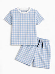 Boys Classic Checkered Short Set