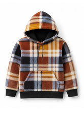 Timber Plaid Kids Fleece Hoodie