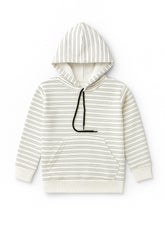 Striped Pattern Fleece Pullover Hoodie For Boys
