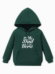Dad is My Hero Fleece Hoodie For Boys