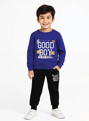 Winter fleece tracksuit for boys in soft warm fabric