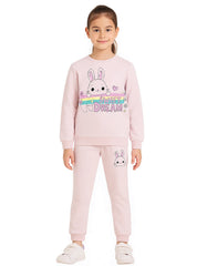 Cozy winter fleece tracksuit for girls