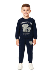 Warm and comfy winter fleece tracksuit for boys