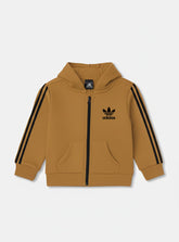 Adidas Mustard 3-Stripes Winter Zip-Up Hoodie for Boys