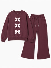 Maroon Bow Charm Co-Ord