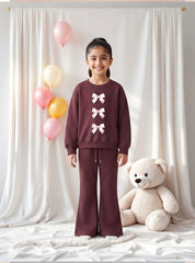 Maroon Bow Charm Co-Ord