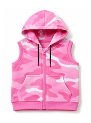 Pink Camo Sleeveless Hoodie