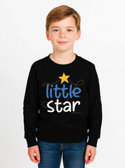 Little Star Black Winter Fleece Sweatshirts For Boys