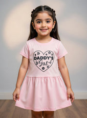 Girls Daddy’s Girl Heart Print Frock