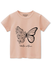 Girls Butterfly Floral Tee