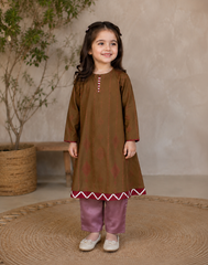 Girls Ethnic Straight Trouser Set