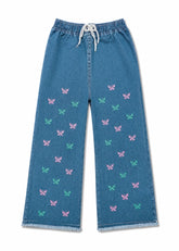 Girls Butterfly Breeze Wide-Leg Jeans
