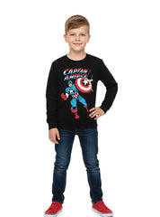 Super Style Captain America Shield Fleece Sweatshirt For Boys