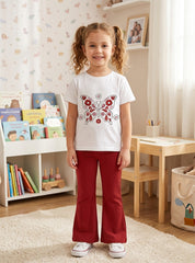 Girls Butterfly Print Co Ord Set