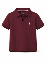 Boys Classic Polo T Shirt Maroon