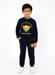 Cozy winter fleece tracksuit for boys