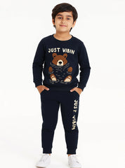 Boys Casual Bear Winter Tracksuit – Comfortable Just Vibin Look