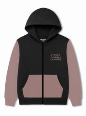 Black & Blush Boys Zip Hoodie