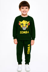 Affordable Simba Graphics Printing Fleece Tracksuit For Boys