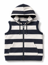 Classic Stripe Sleeveless Hoodie