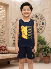 Boys Pooh Bear Sleeveless Co Ord Set