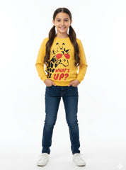 Stylish girls fleece sweatshirt casual outfit