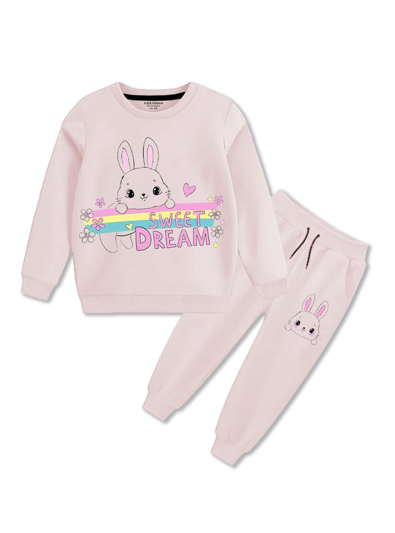 Cozy winter fleece tracksuit for girls