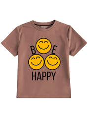 Be Happy Round Neck Kids T-Shirt