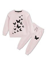 Girls winter fleece tracksuit with full sleeves and pants