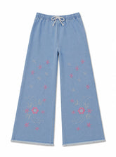 Girls Wide-Leg Denim Rosy Sky