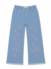 Girls Wide-Leg Jeans Butterfly Whisper