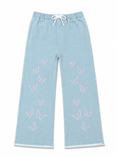 Girls Wide-Leg Jeans Butterfly Whisper
