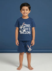 Boys Awesome Bunny Short Set