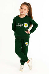 Hope Daisy Sunflower Fleece Tracksuit For Kids