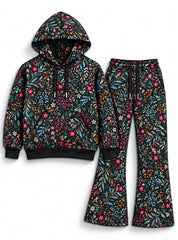 Girls Winter Hoodie Set Setids’ Twilight Bloom