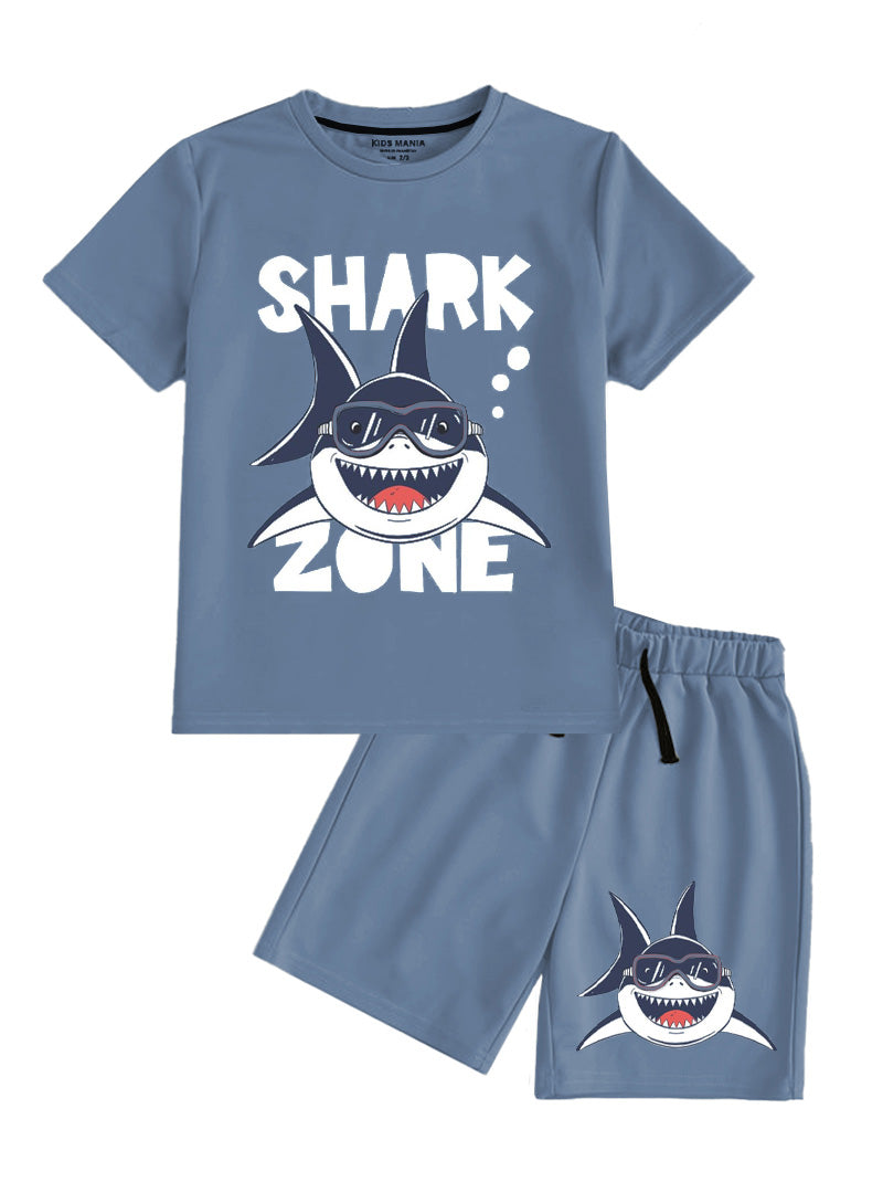 Breathable kids summer shorts set