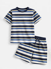 Boys Coastal Stripe Short Set